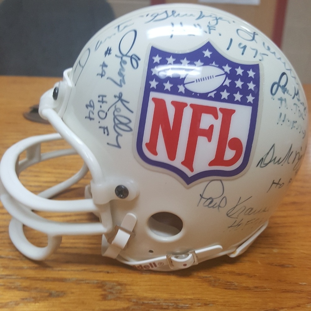 Hall of fame mini helmet signed autographed rare